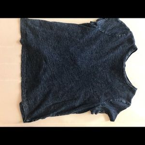 Universal thread blue cotton open back tee